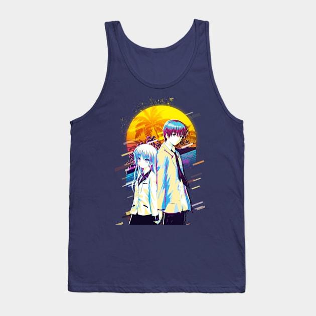 Yuzuru Otonashi and Kanade Tachibana Tank Top by 80sRetro